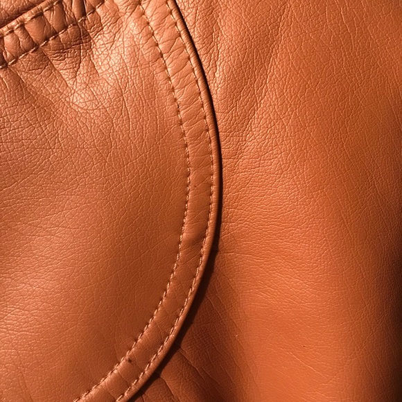 Camel colored faux leather jacket - Picture 3 of 3